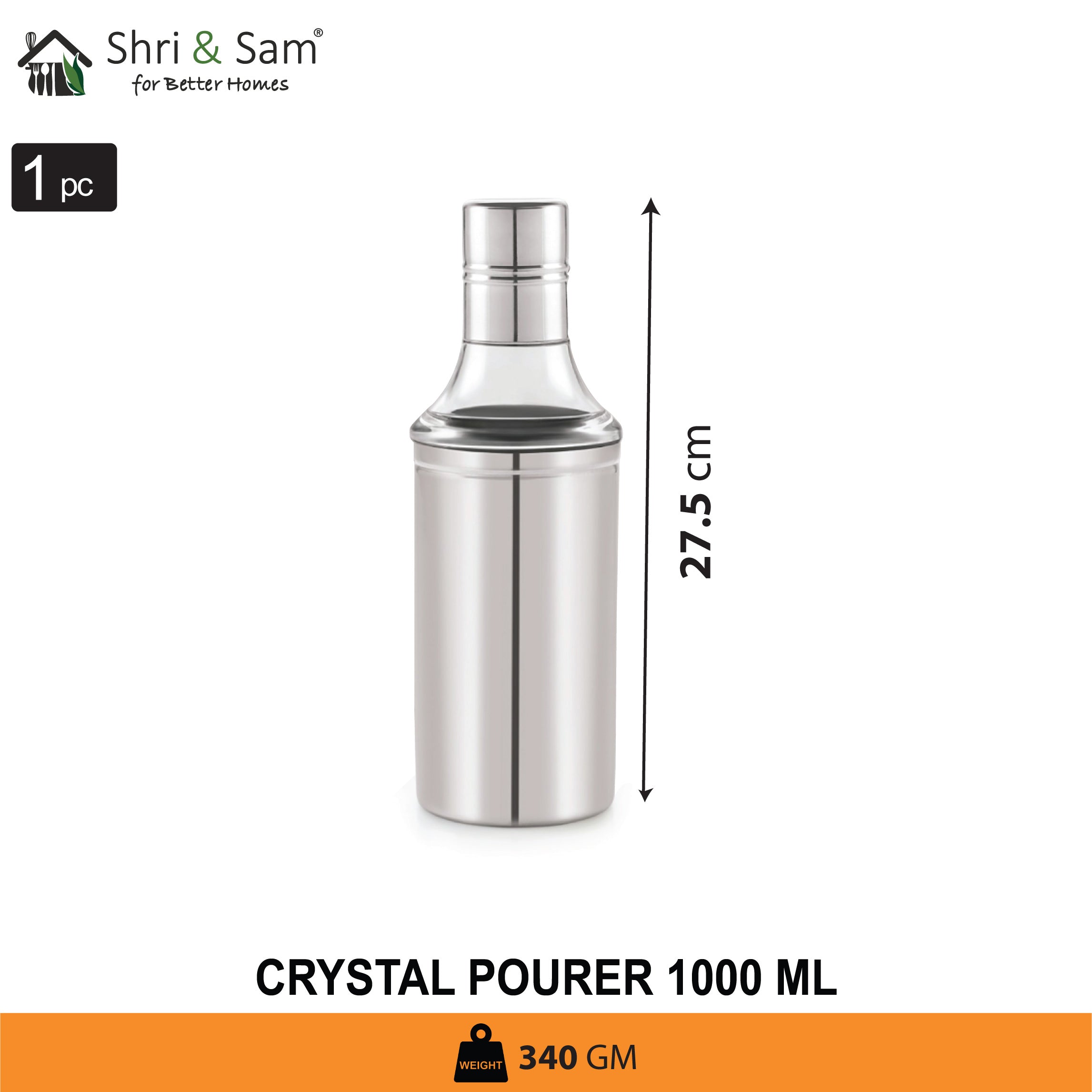 Stainless Steel Crystal Oil Dispenser