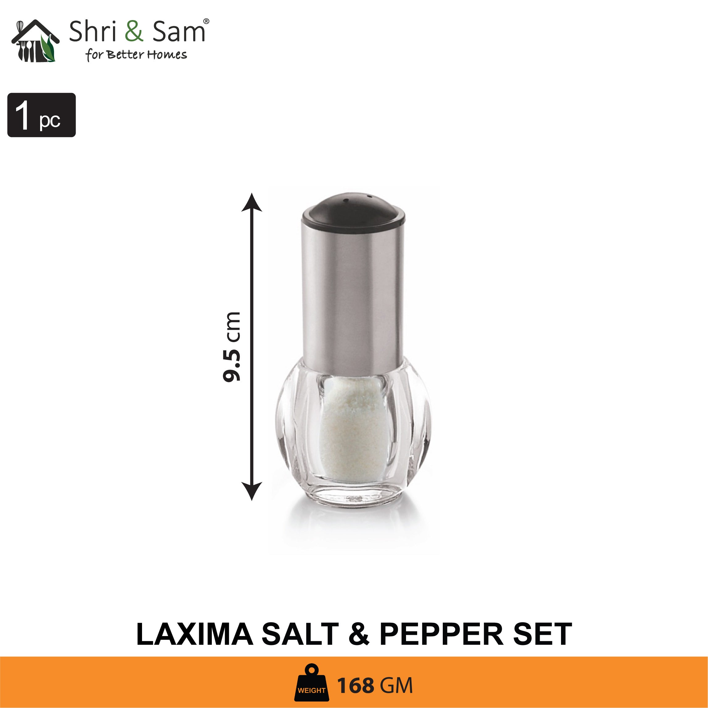Stainless Steel Laxima Salt & Pepper