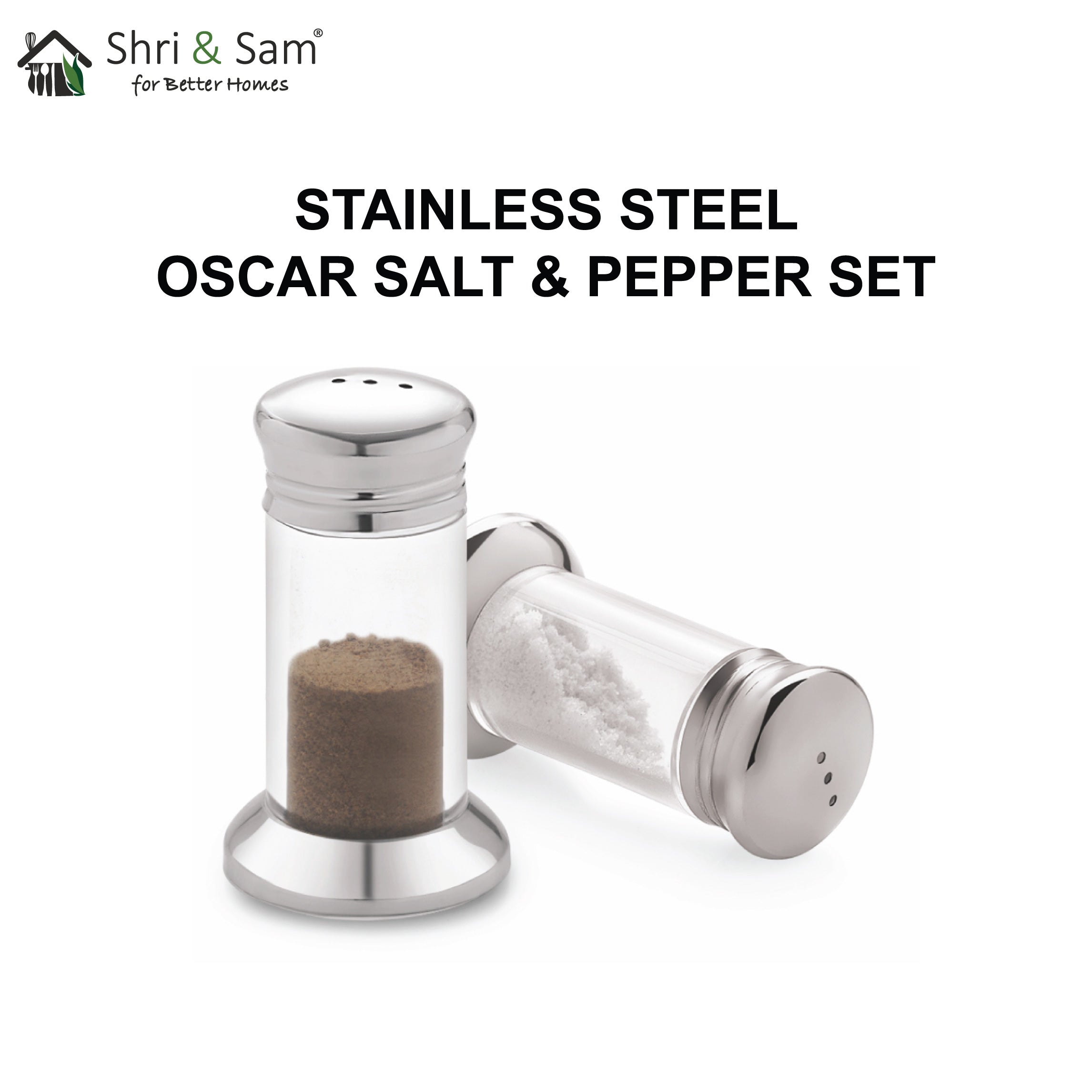 Stainless Steel Oscar Salt & Pepper