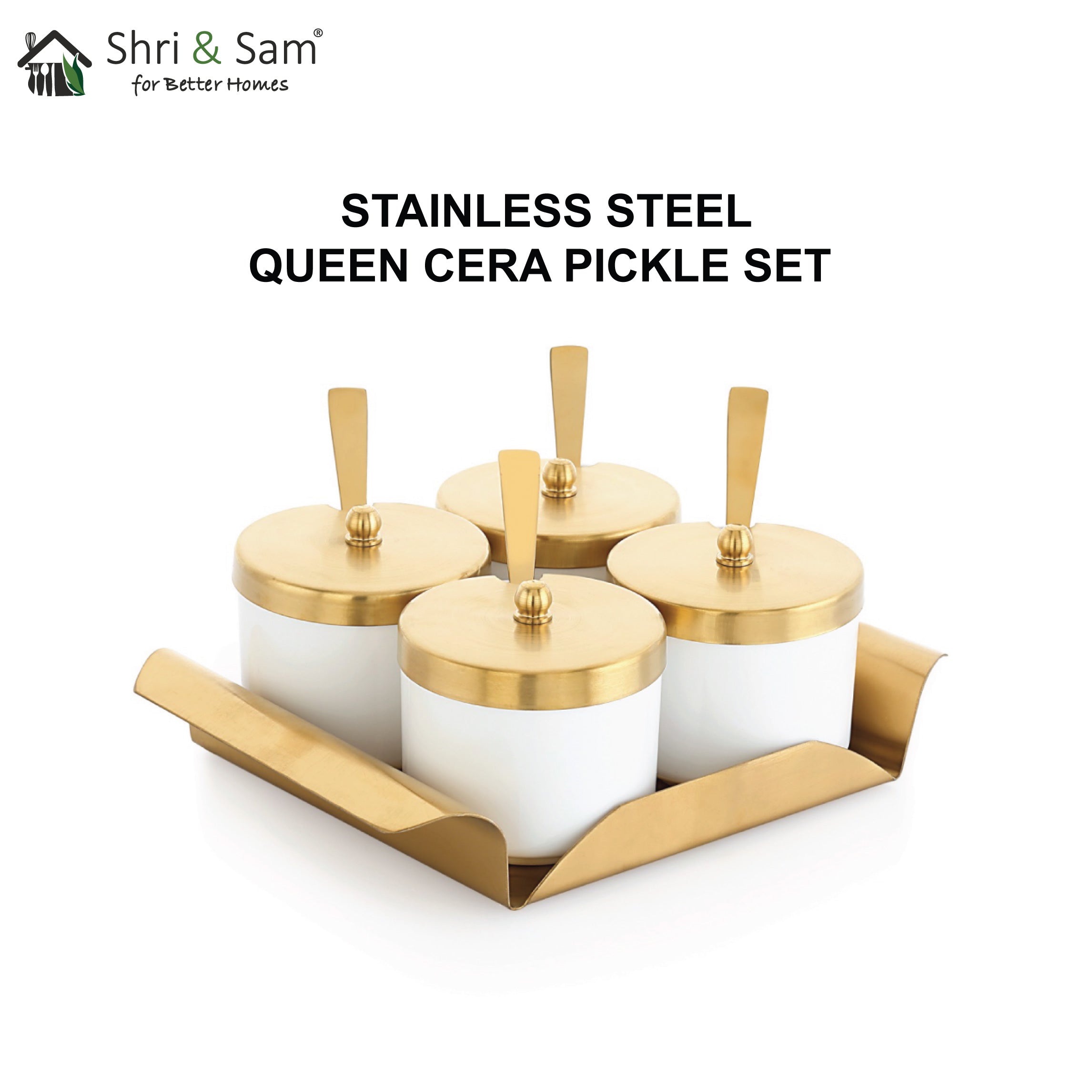 Stainless Steel 4 PCS Queen Cera Pickle Set