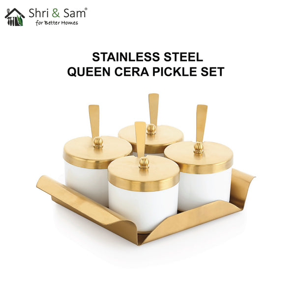 Stainless Steel 4 PCS Queen Cera Pickle Set