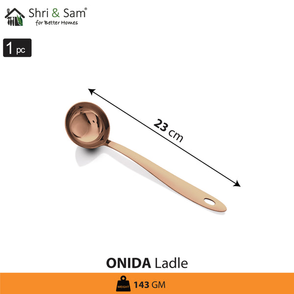 Stainless Steel Ladle with Rose Gold PVD Coating Onida