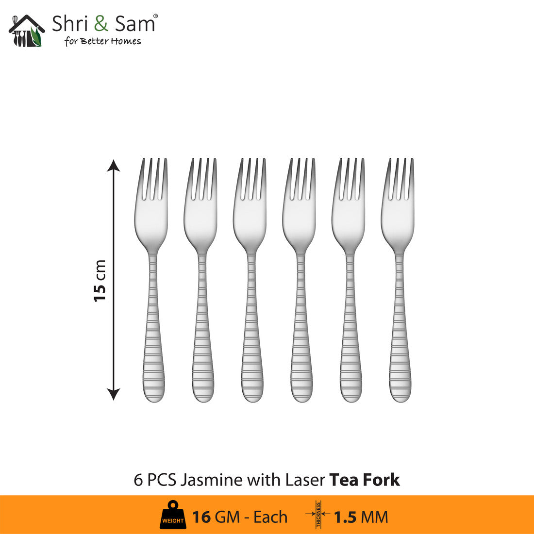 Stainless Steel Cutlery with Laser 7 Jasmine