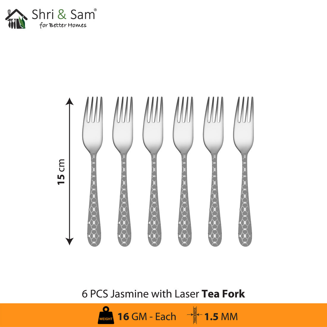 Stainless Steel Cutlery with Laser 5 Jasmine