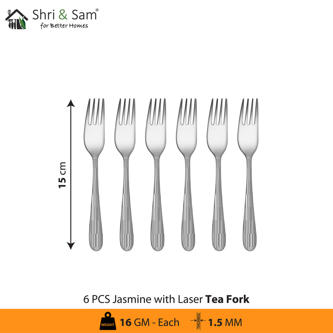 Stainless Steel Cutlery with Laser 6 Jasmine