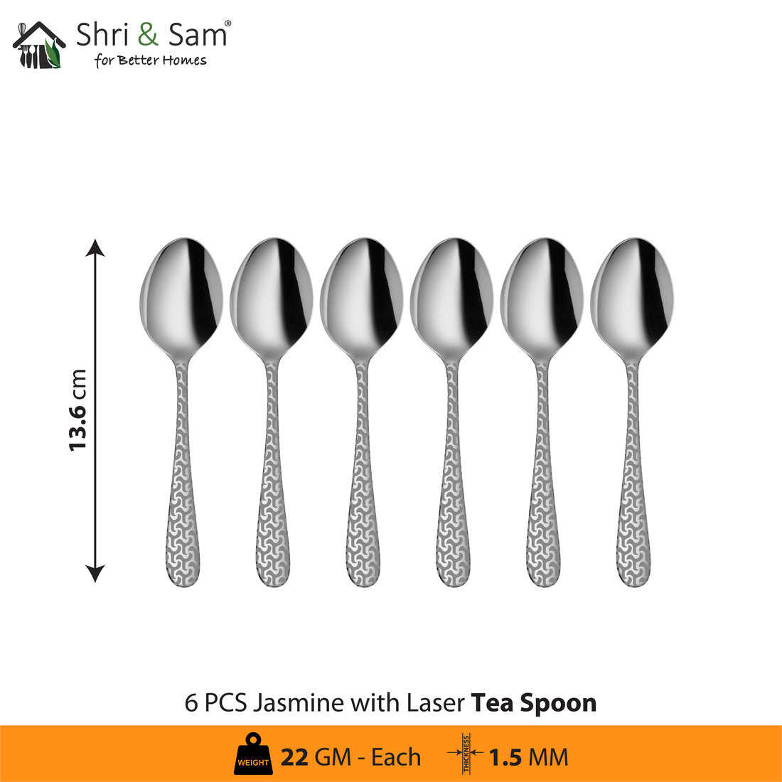 Stainless Steel Cutlery with Laser 1 Jasmine