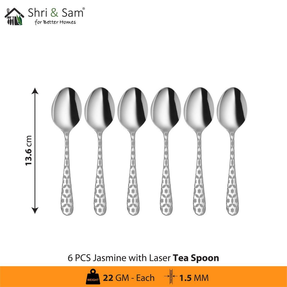 Stainless Steel Cutlery with Laser 3 Jasmine