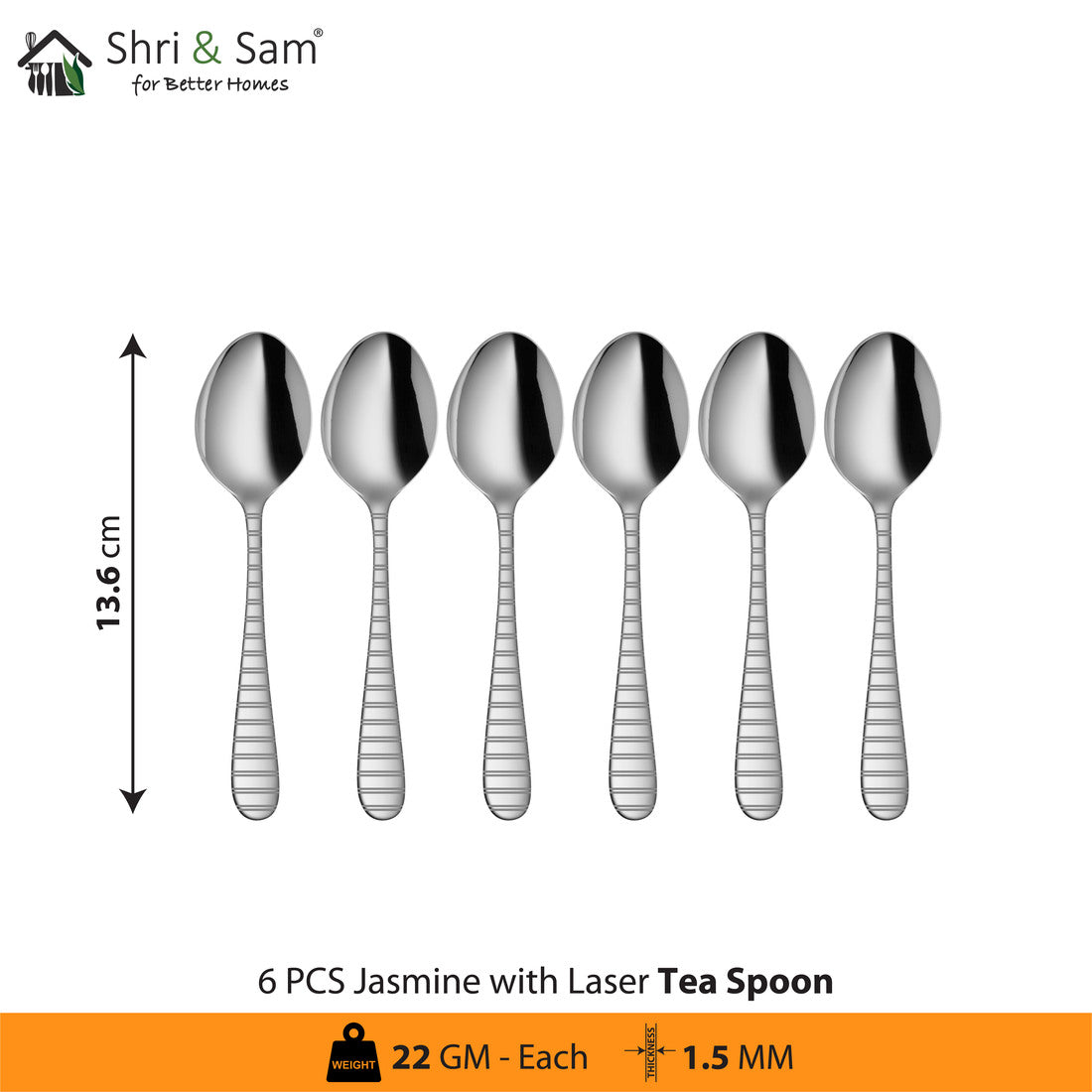 Stainless Steel Cutlery with Laser 7 Jasmine