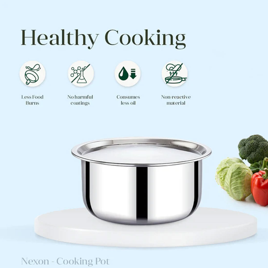 Praylady Nexon Triply Cooking Pot with Lid