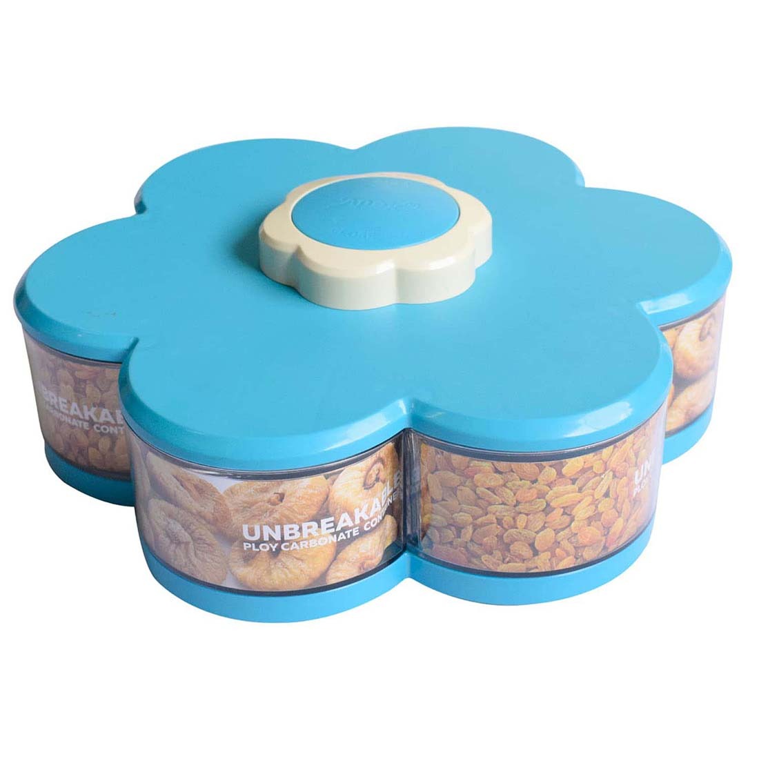 Hexa Dry Fruit Box with Rotating Compartments