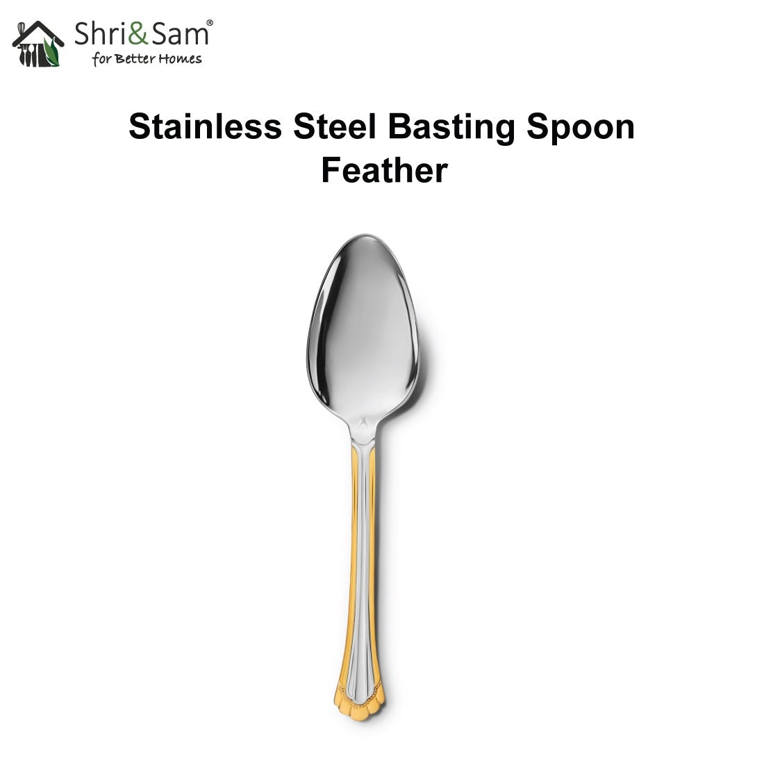 Stainless Steel Basting Spoon Solid Feather