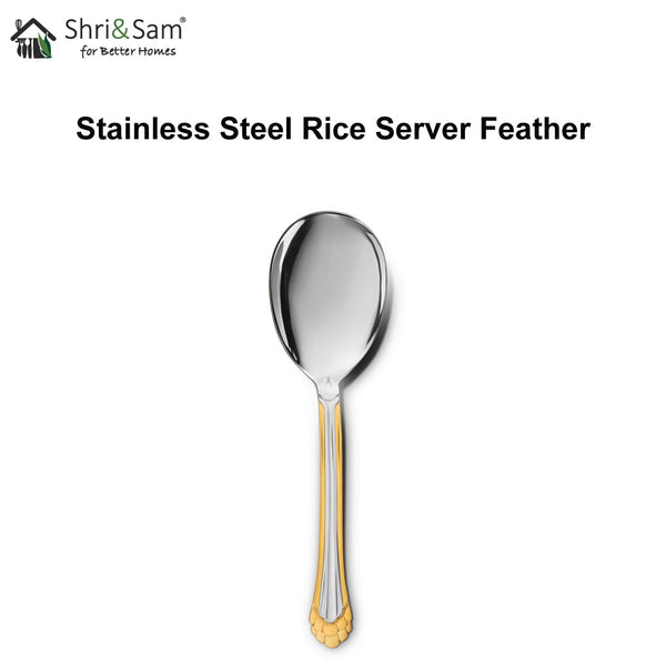 Stainless Steel Rice Server Feather