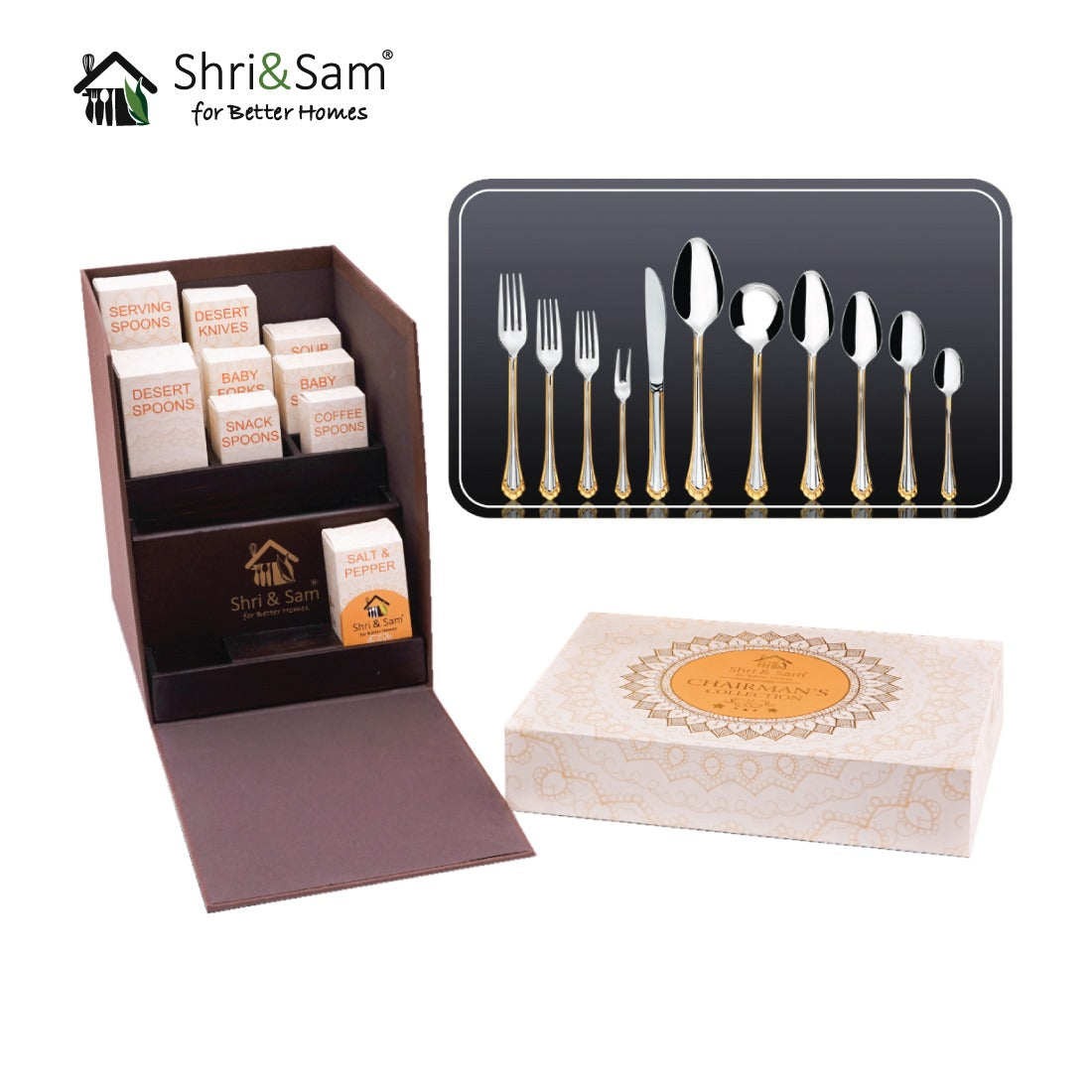 Stainless Steel 105 PCS Cutlery Set Feather