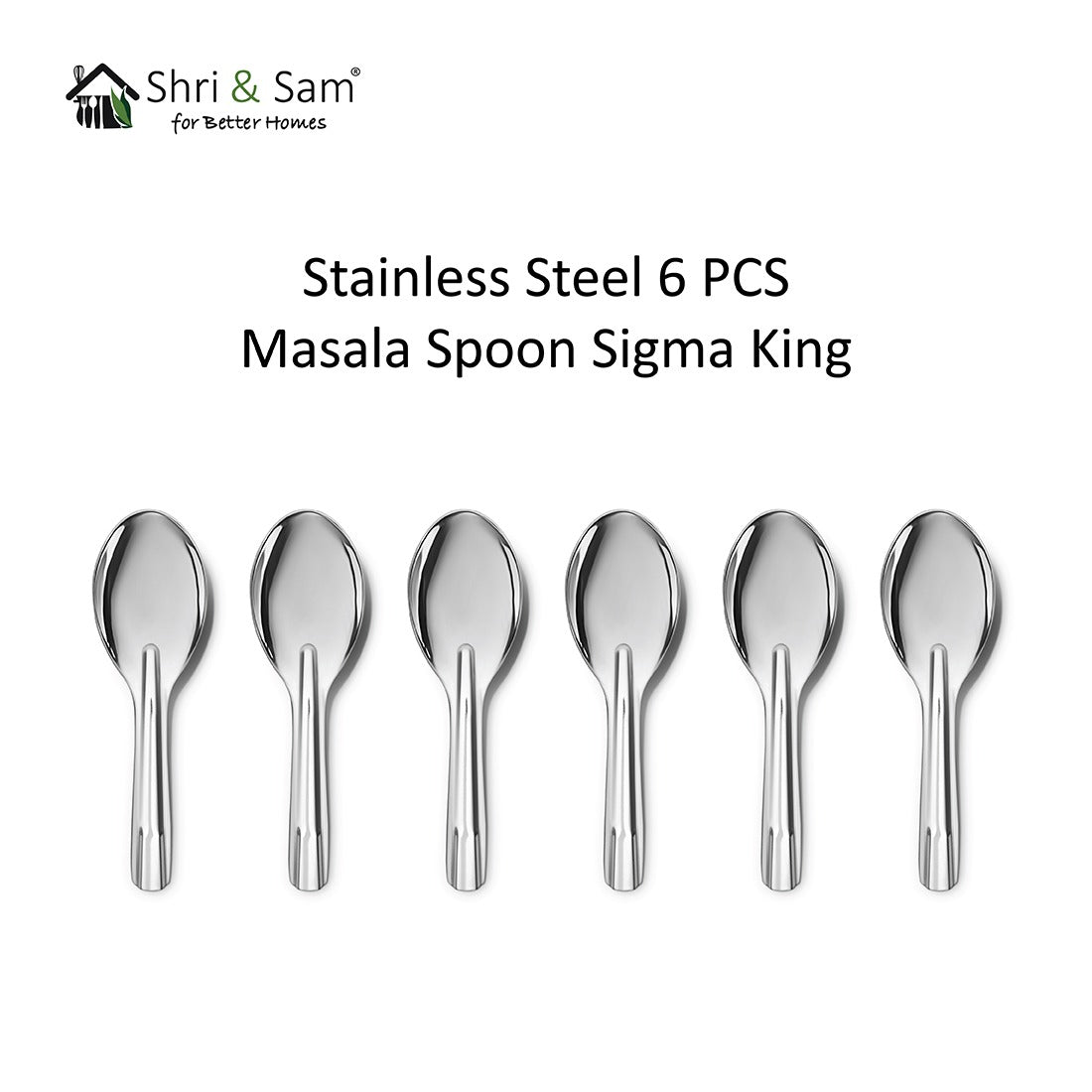 Stainless Steel 6 PCS Masala Spoon Sigma King