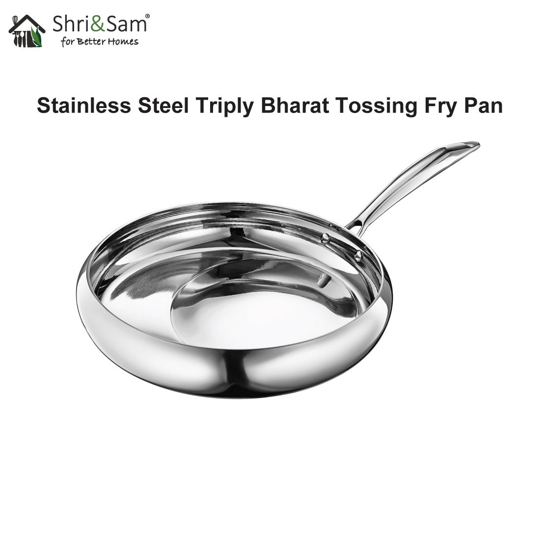 Stainless Steel Triply Bharat Tossing Fry Pan