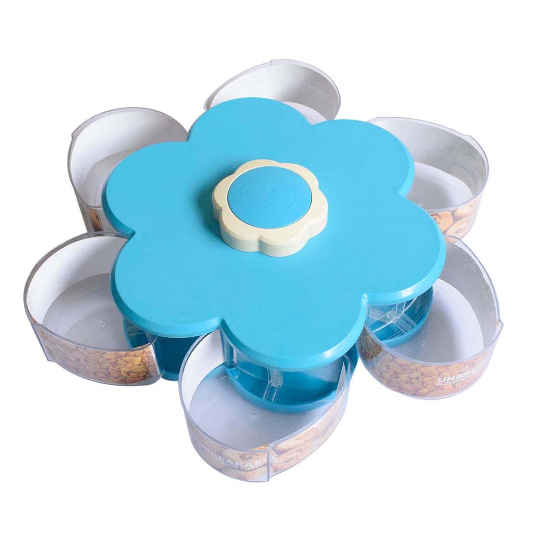 Hexa Dry Fruit Box with Rotating Compartments