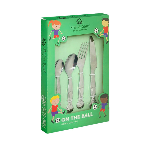 Stainless Steel 4 PCS Kids Cutlery Set On the Ball