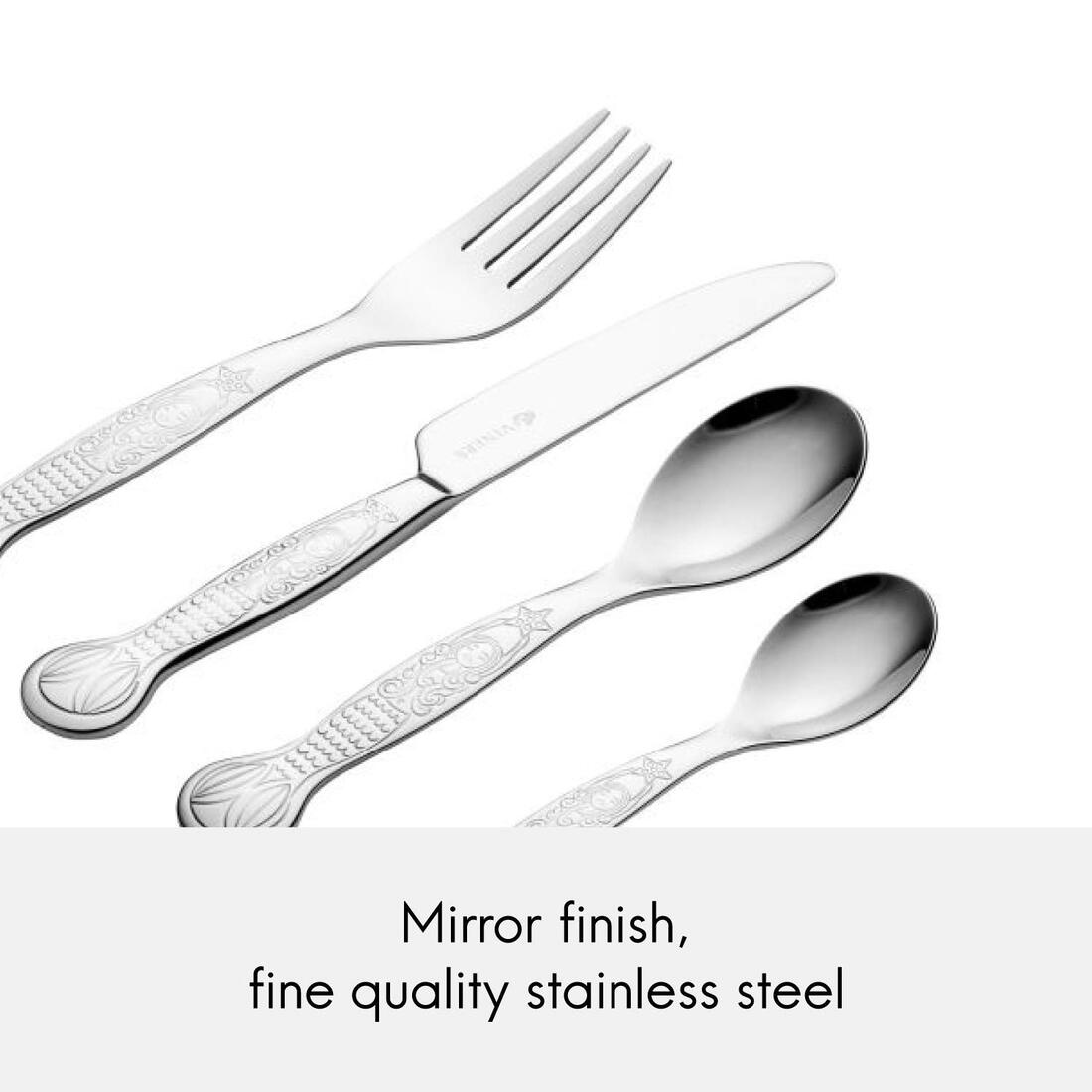 Stainless Steel 4 PCS Kids Cutlery Set Mermaid