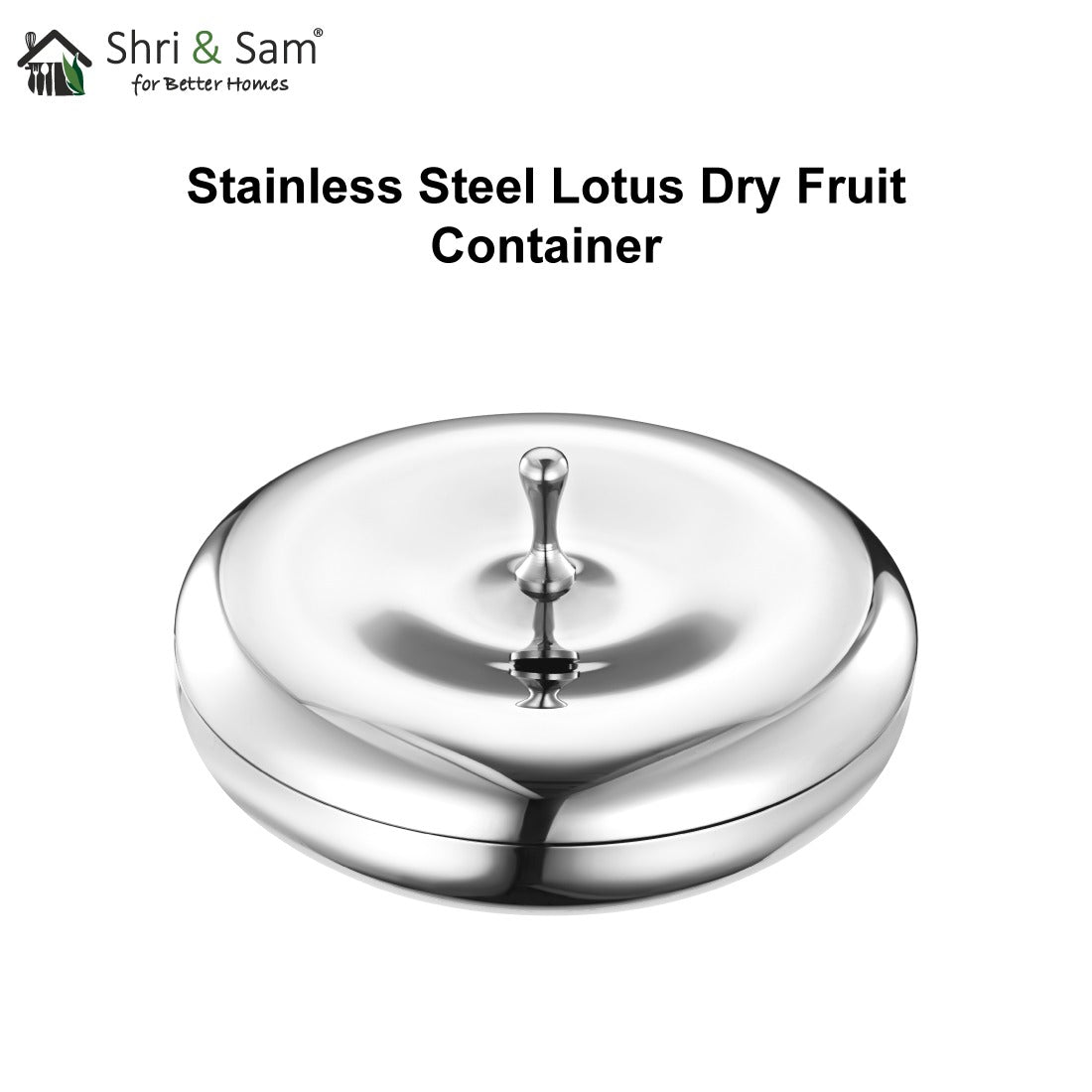 Stainless Steel Lotus Dry Fruit Container