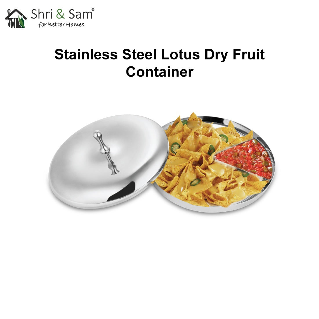 Stainless Steel Lotus Dry Fruit Container