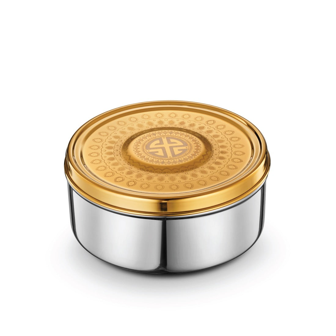 Stainless Steel 3 PCS Storage Container Set with Gold PVD Coating and Laser