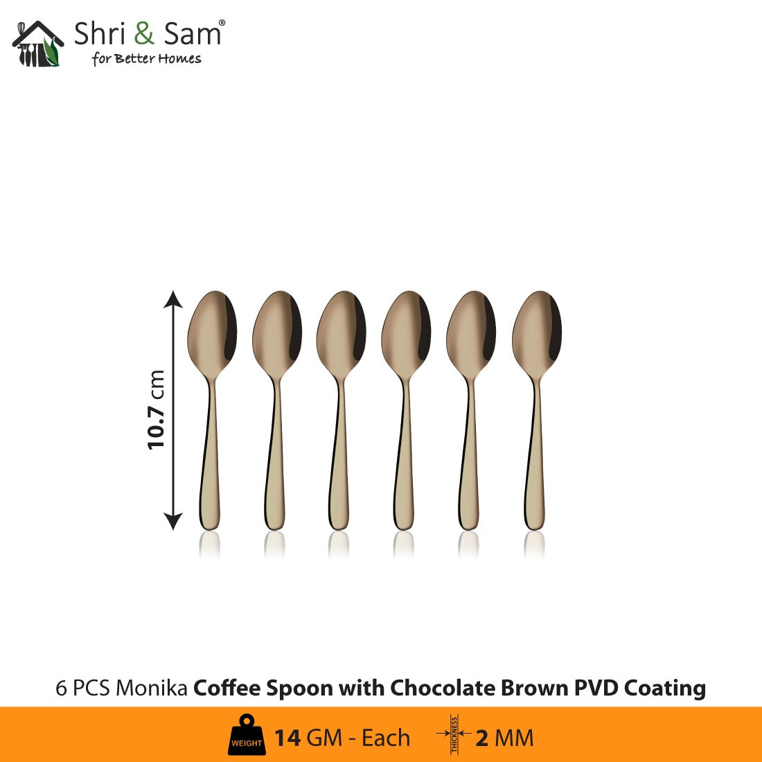 Stainless Steel Cutlery with Chocolate Brown PVD Coating Monika