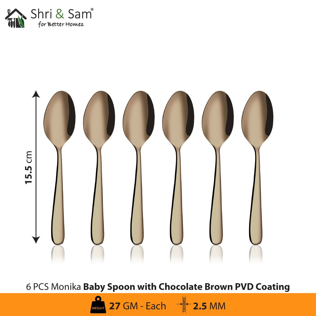 Stainless Steel Cutlery with Chocolate Brown PVD Coating Monika