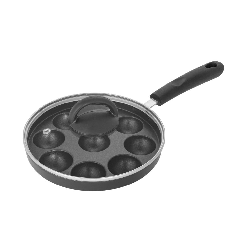 Aluminium Non - Stick Appam Maker with Glass Lid