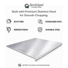 Bent Stainless Steel Chopping Board with Easy - Lift Edge