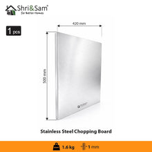 Bent Stainless Steel Chopping Board with Easy - Lift Edge