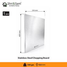 Bent Stainless Steel Chopping Board with Easy - Lift Edge