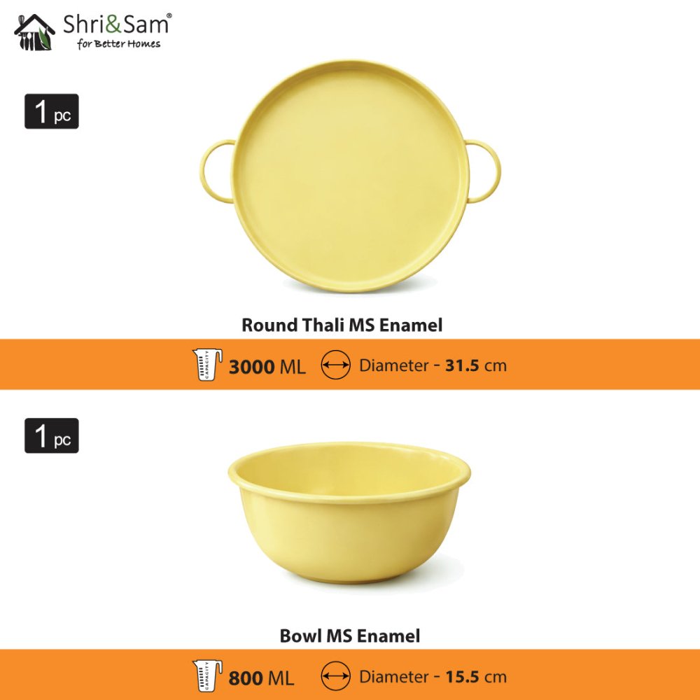 Enamel - Coated MS Cosmic Decor Set - Yellow