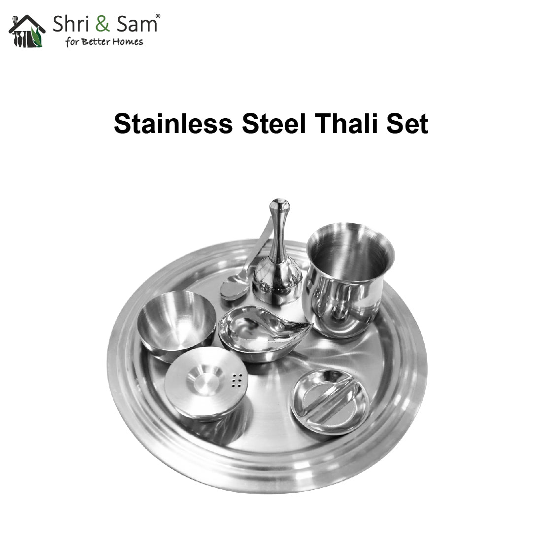 Stainless Steel Pooja Thali Set