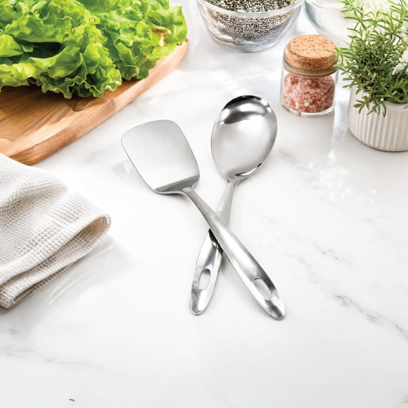 Serving Tools In Kitchen Stainless Steel 2 Pcs Serving Tools Pearl