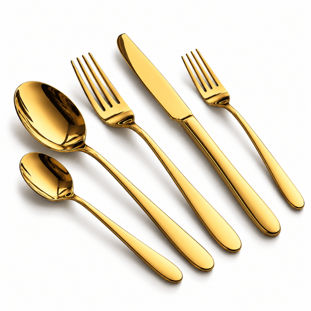 STAINLESS STEEL 30 PCS CUTLERY SET GRACY GOLD PVD