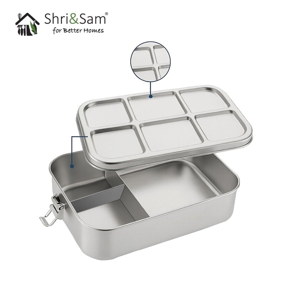 Stainless Steel 304 Lunch Box with Leak Proof 3 Compartments