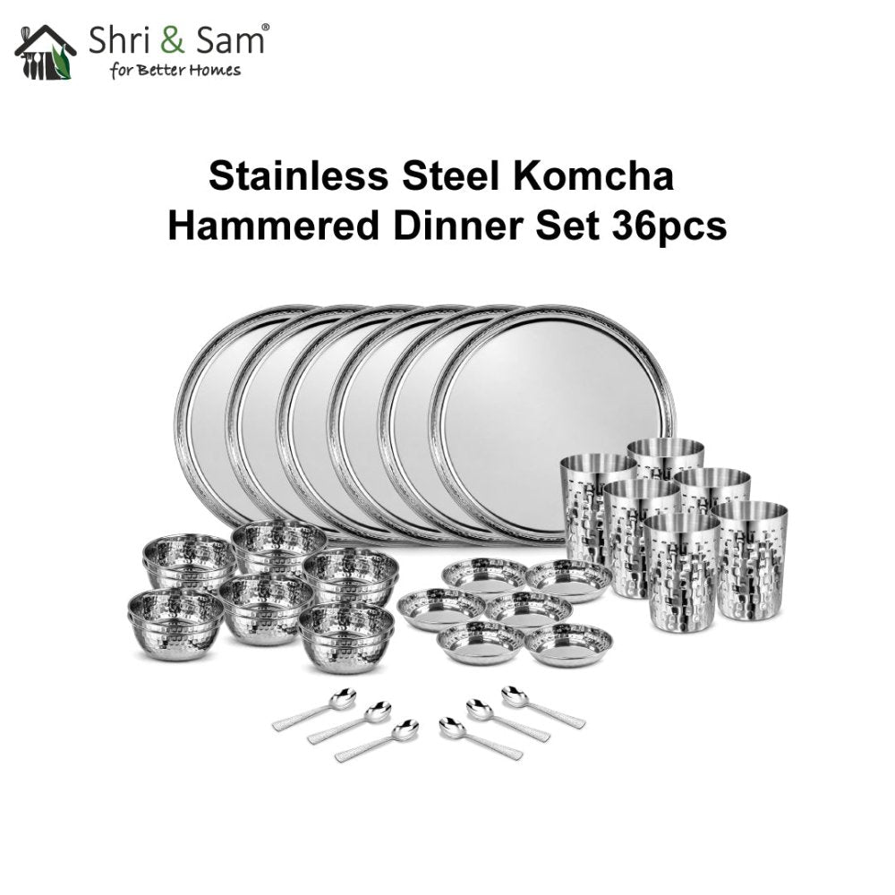 Stainless Steel 36 PCS Dinner Set Khomcha