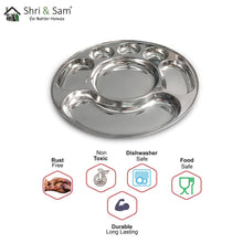 Stainless Steel 7 in 1 Compartment Plate