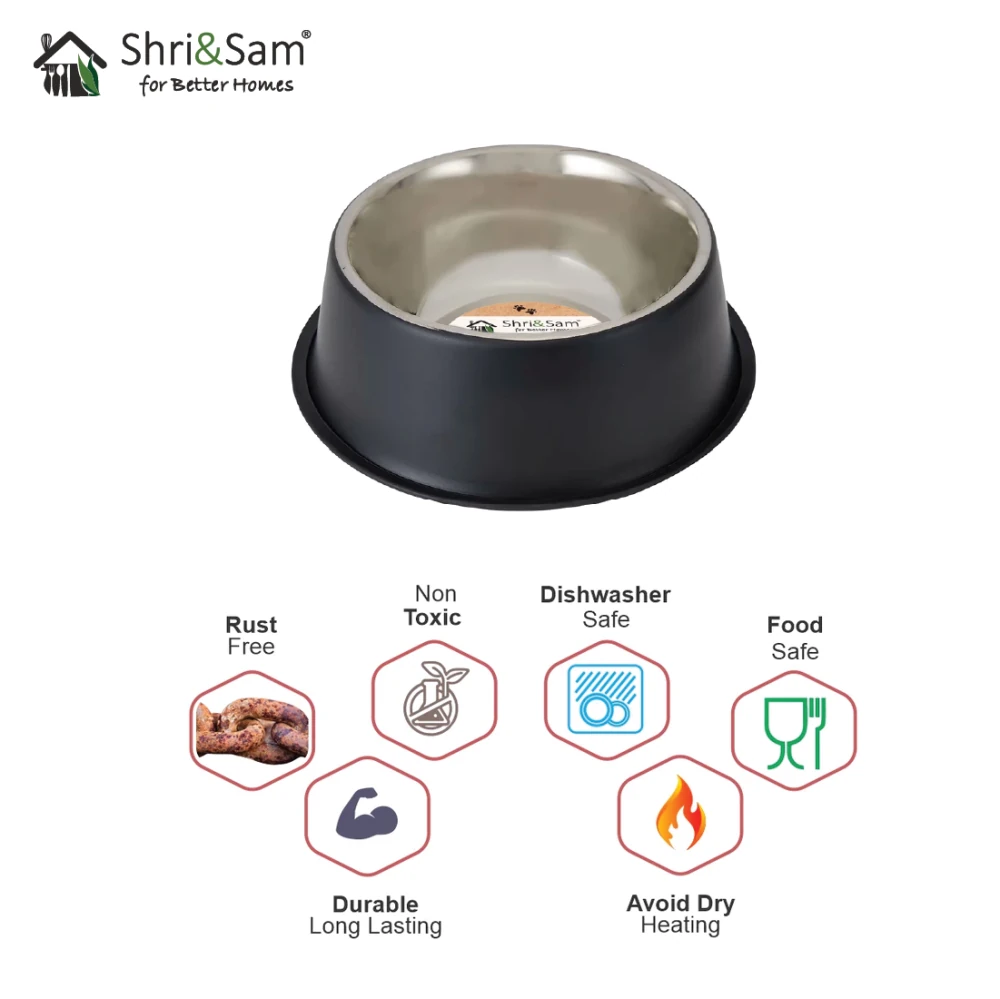Stainless Steel Anti - Skid Dog Feeding Bowl