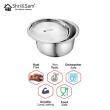 Stainless Steel Bharat Hammered Triply Tope with Lid