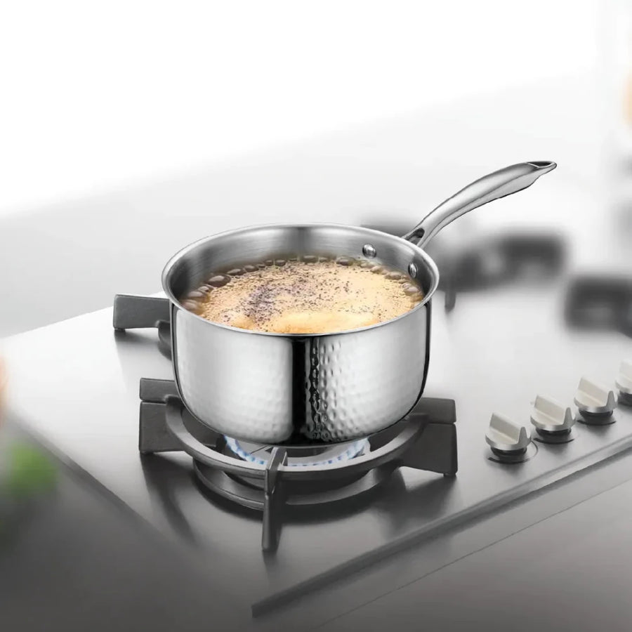 Stainless Steel Bharat Triply Hammered Sauce Pan