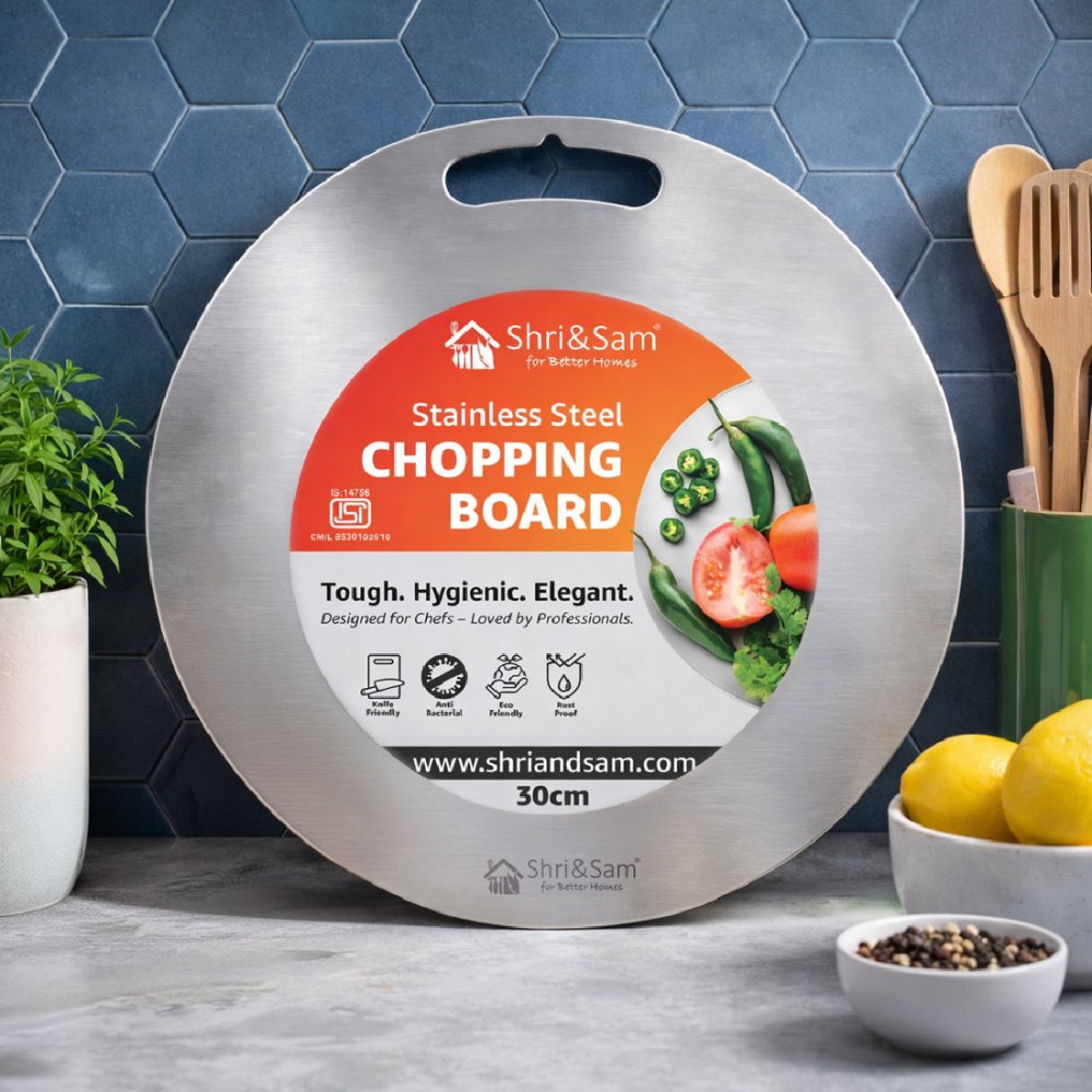 Stainless Steel Circular Chopping Board