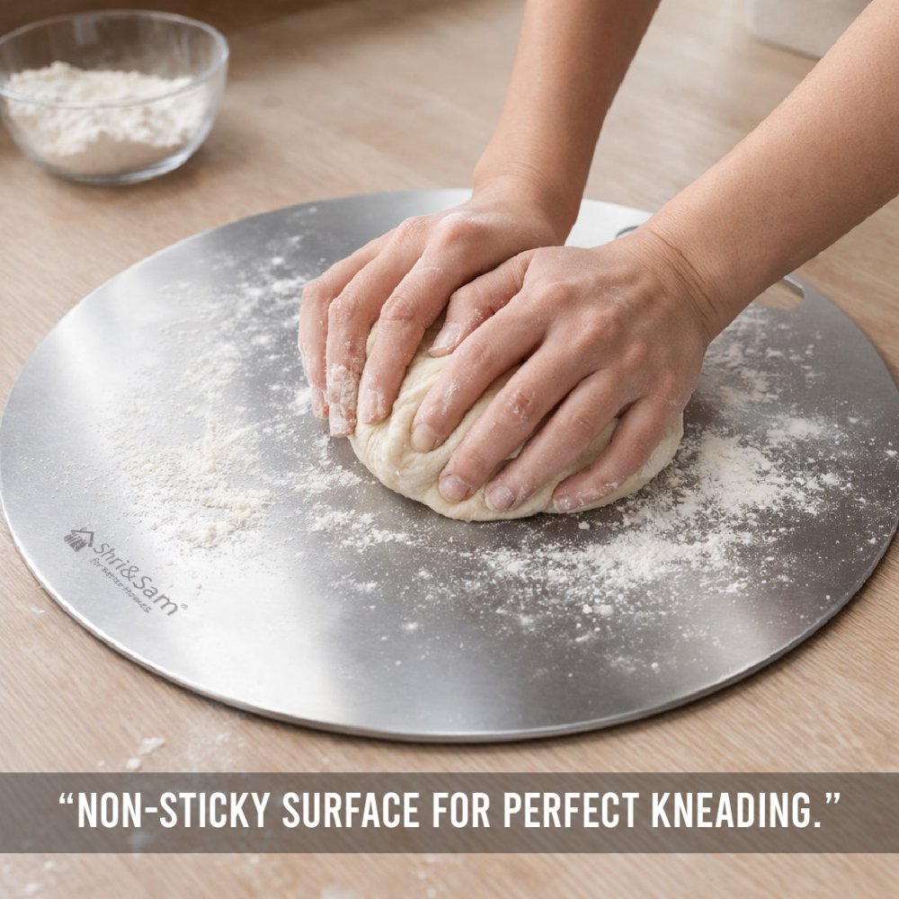 Stainless Steel Circular Chopping Board