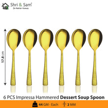 Stainless Steel Cutlery Impressa Hammered with Gold PVD Coating