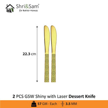 Stainless Steel Cutlery with Gold PVD and Laser GSW Shiny