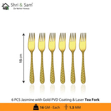 Stainless Steel Cutlery with Gold PVD Coating & Laser 1 Jasmine