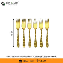 Stainless Steel Cutlery with Gold PVD Coating & Laser 2 Jasmine