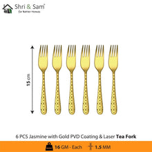 Stainless Steel Cutlery with Gold PVD Coating & Laser 4 Jasmine