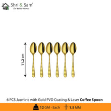 Stainless Steel Cutlery with Gold PVD Coating & Laser 7 Jasmine