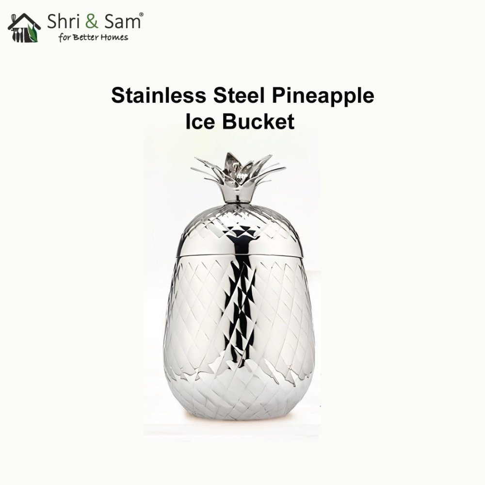 Stainless Steel Double Wall Pineapple Ice Bucket